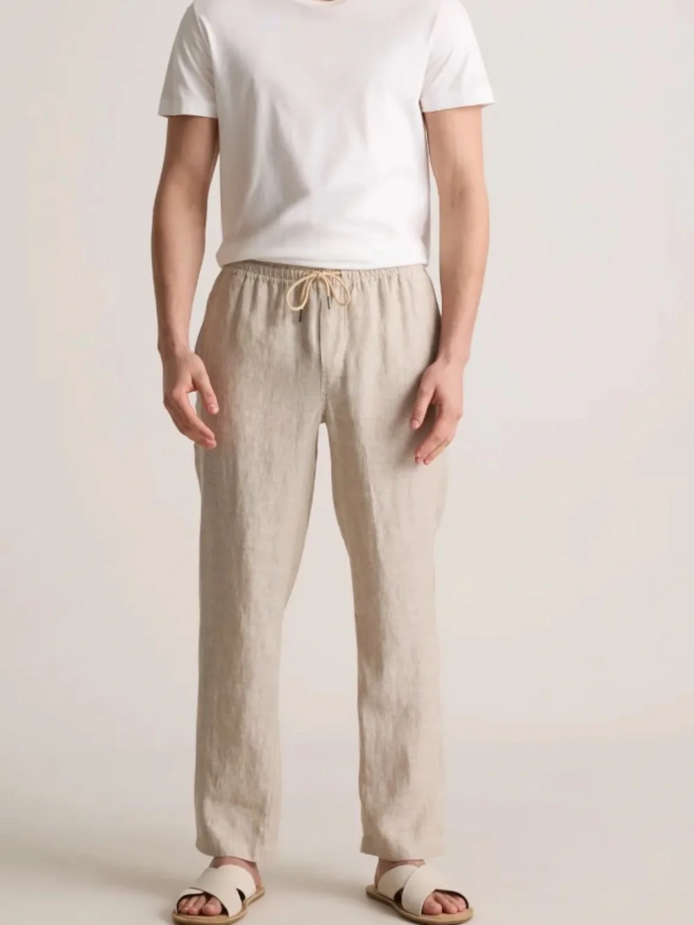 NWT Quince 100% European Linen Drawstring Beach Pants XL